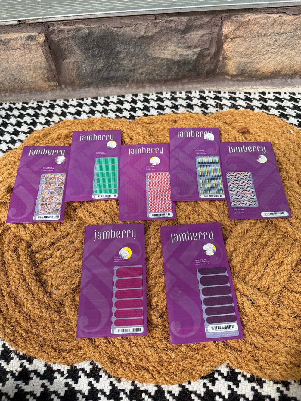 Jamberry Nail Wraps Assorted Designs Lot of 7